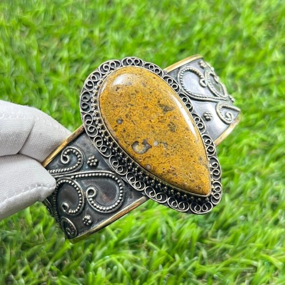 Artisan Made Jewelry - Jasper Cuff Bracelet